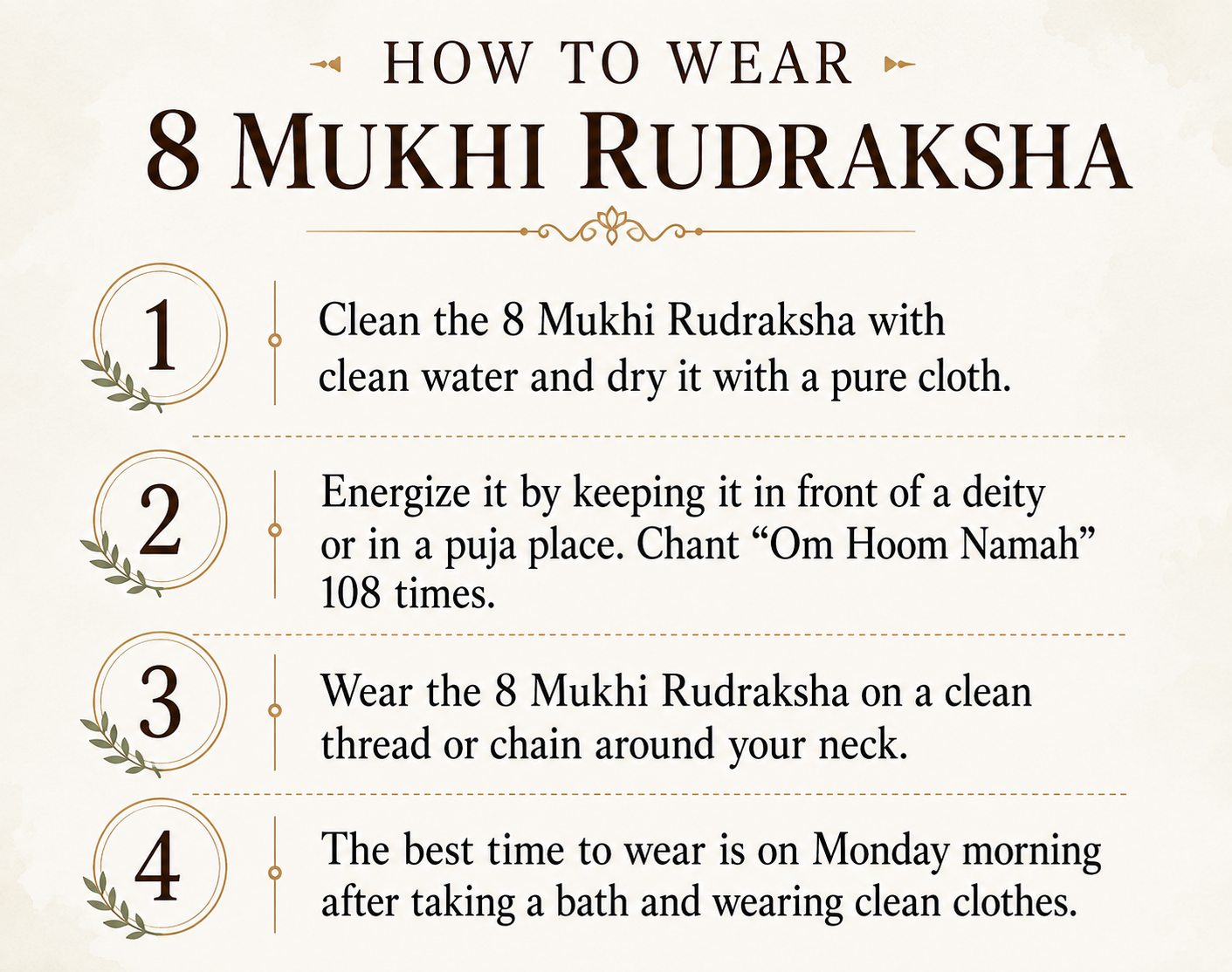 8 Mukhi Rudraksha ( Nepal Origin )